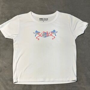 Rebel and Fleur Bluebird Tales Fitted Tee